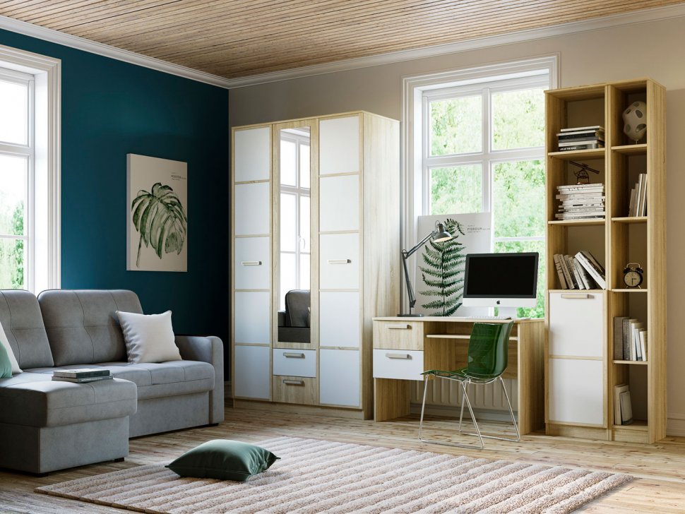 Детская Фанк 2 дуб Сонома/белый