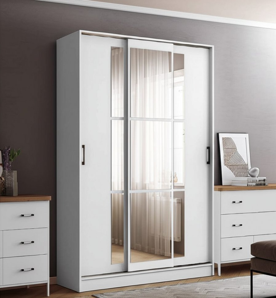 Шкаф-купе Стиль-2 (ТЭКС) 1400 Белый