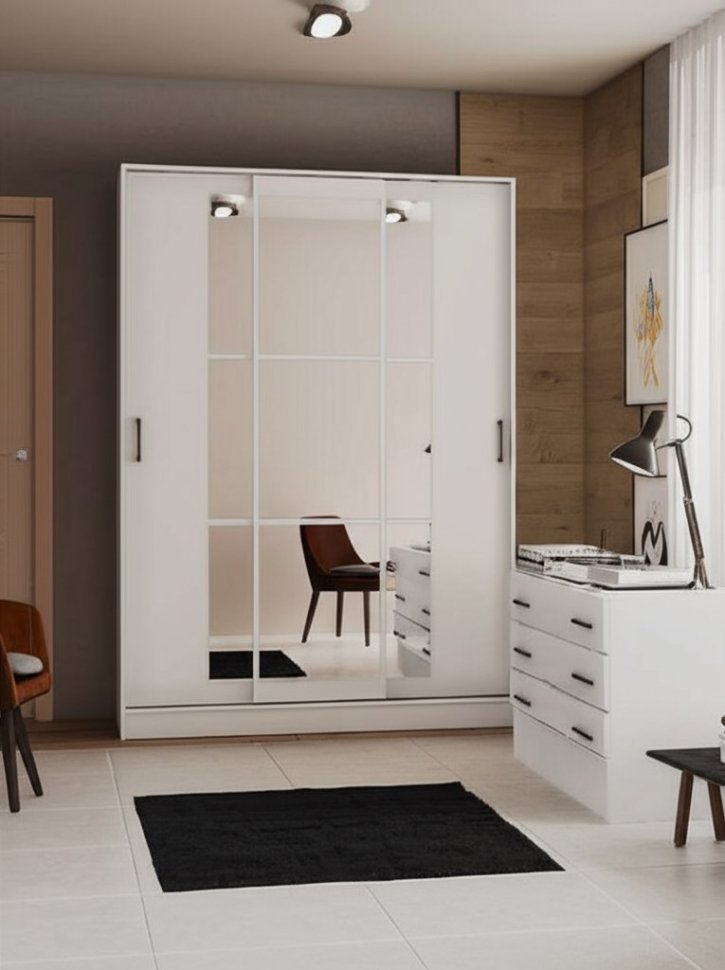 Шкаф-купе Стиль-2 (ТЭКС) 1400 Белый