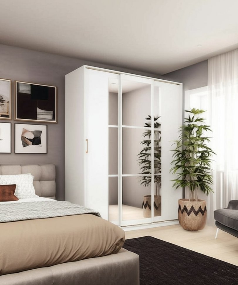 Шкаф-купе Стиль-2 (ТЭКС) 1400 Белый