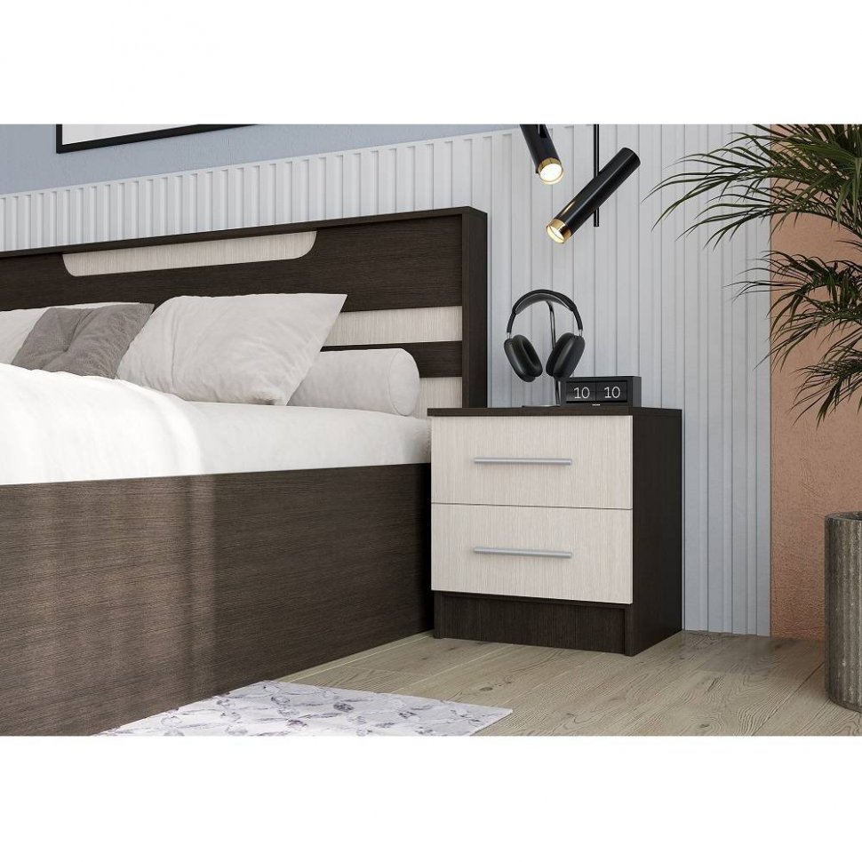 Тумбы Юнона (комплект 2 шт.) Венге / Дуб Молочный