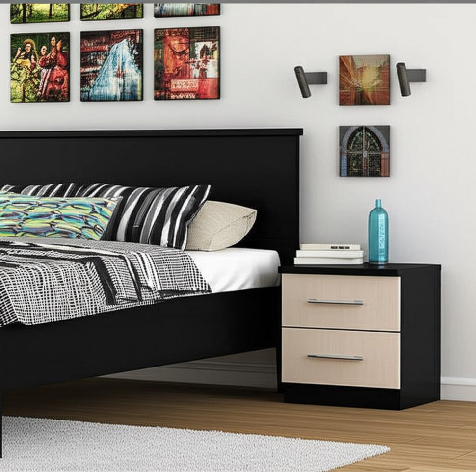 Тумбы Юнона (комплект 2 шт.) Венге / Дуб Молочный