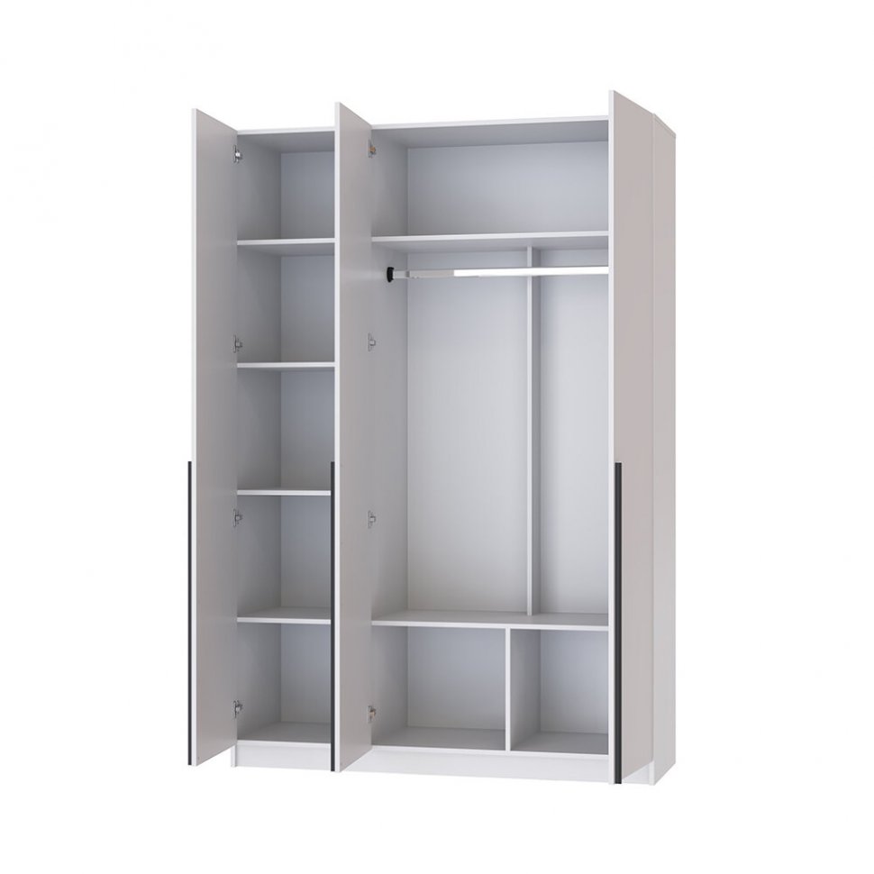 Шкаф Феникс (Северин) 1500 Белый МДФ 3-дверный