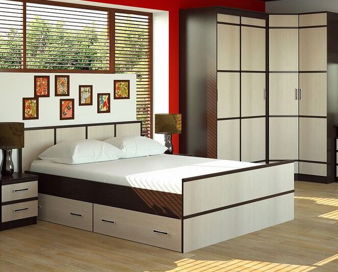 Кровать 160х200 с ящиком Сакура (БТС) с реечным настилом