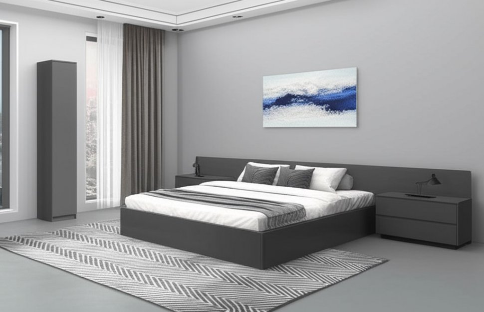 Шкаф-пенал Денвер (Графит серый)