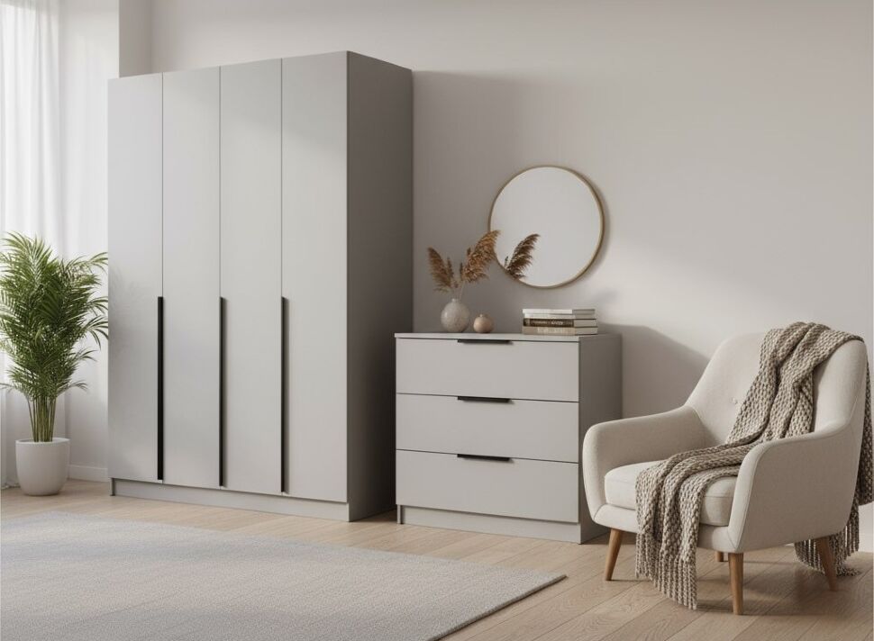 Распашной шкаф Мадрид 1,6, Кашемир