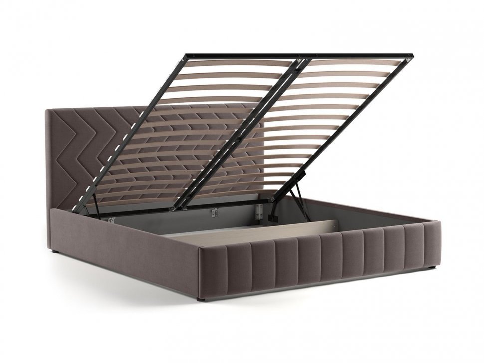 Милана кровать 180 Tenerife espresso (серо-коричневый)