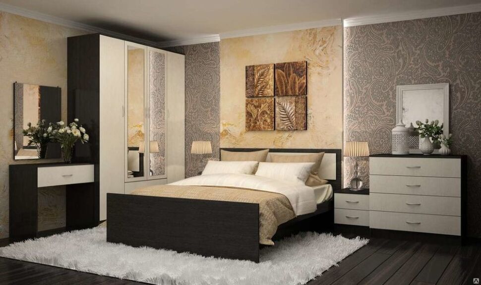 Кровать 140х200 Фиеста БТС с проложками из ДСП (Венге)