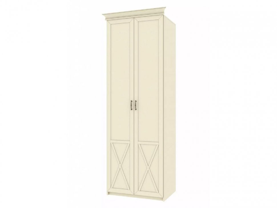 Бэль Шкаф двухдверный + Карнизы 802/424 Слоновая кость