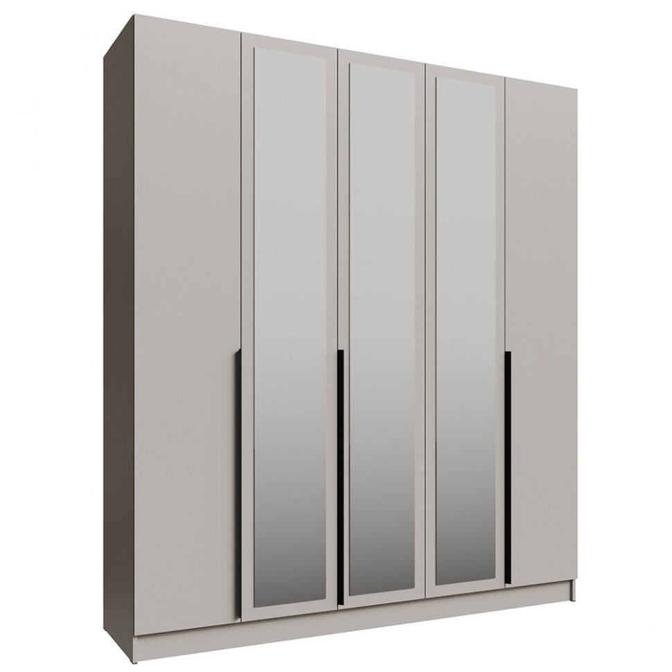 Распашной шкаф с зеркалом Мадрид 2.0, Кашемир