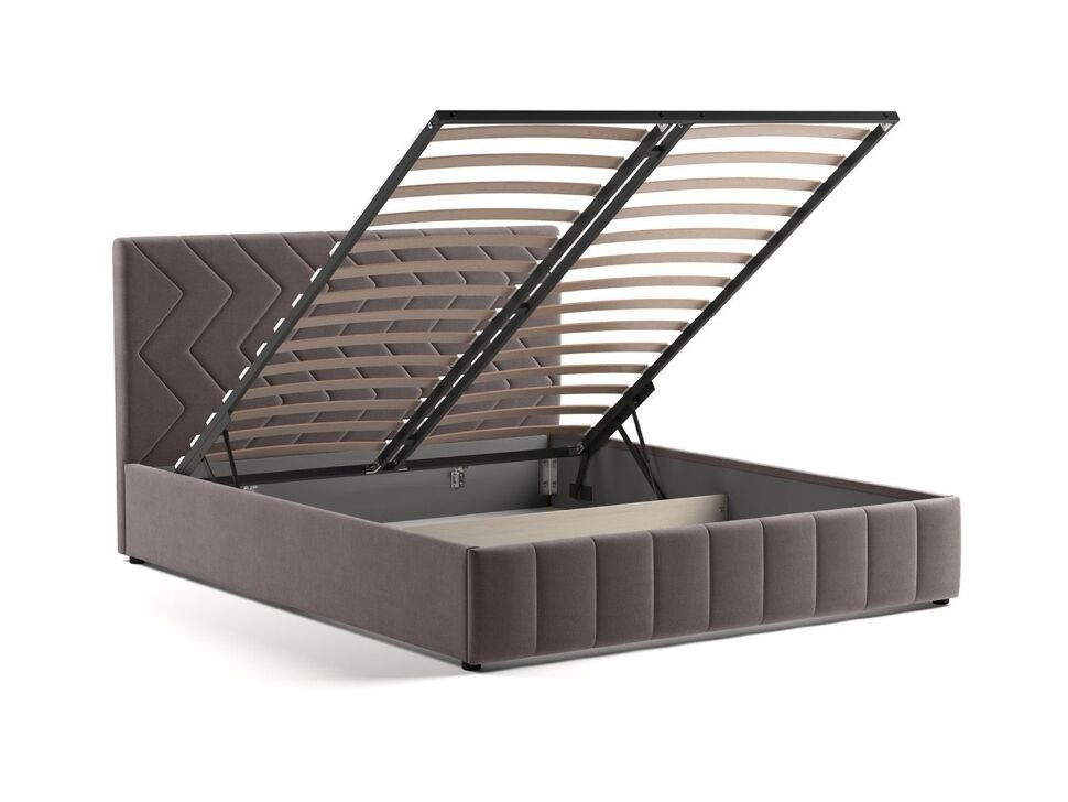 Милана кровать 160 Tenerife espresso (серо-коричневый)