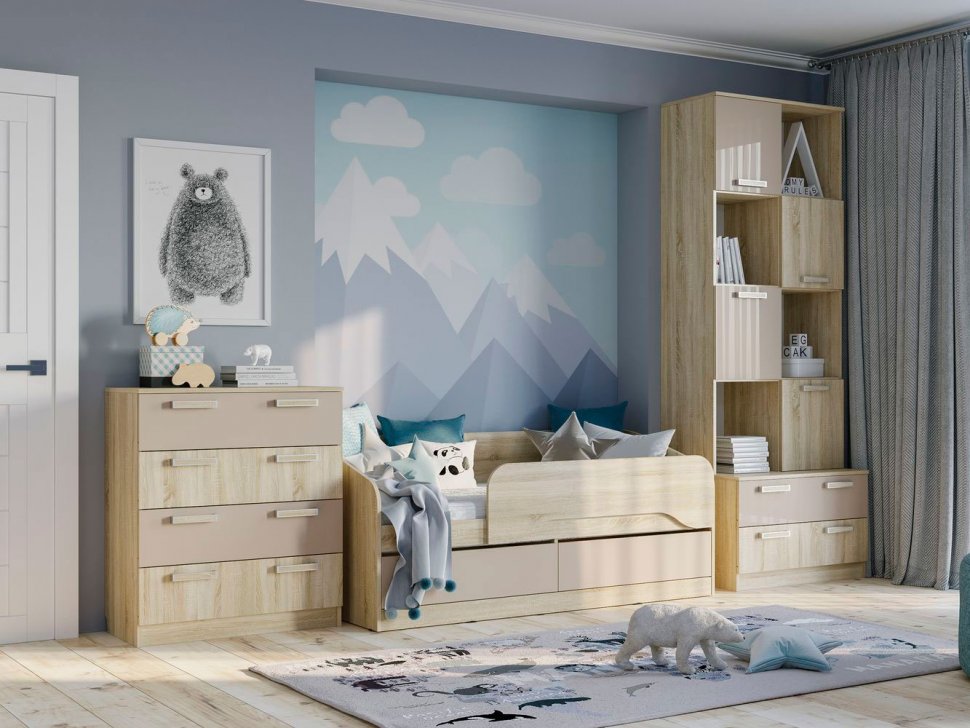 Детская Акварель 4 Капучино