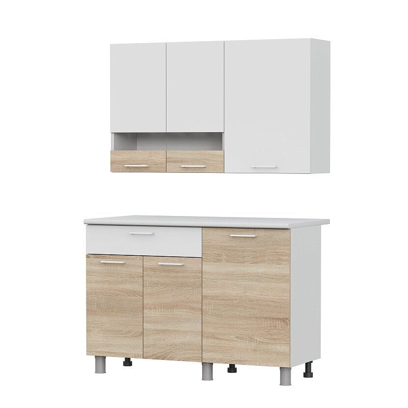 Кухня 1.2 (Арника) КГ- 4 Белый / Дуб Сонома