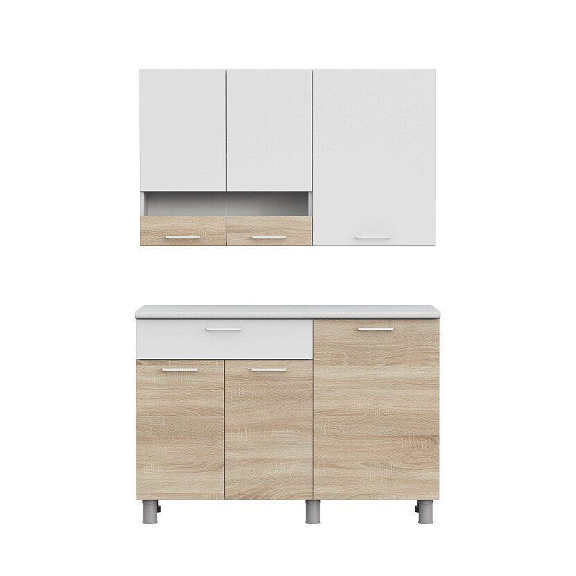 Кухня 1.2 (Арника) КГ- 4 Белый / Дуб Сонома