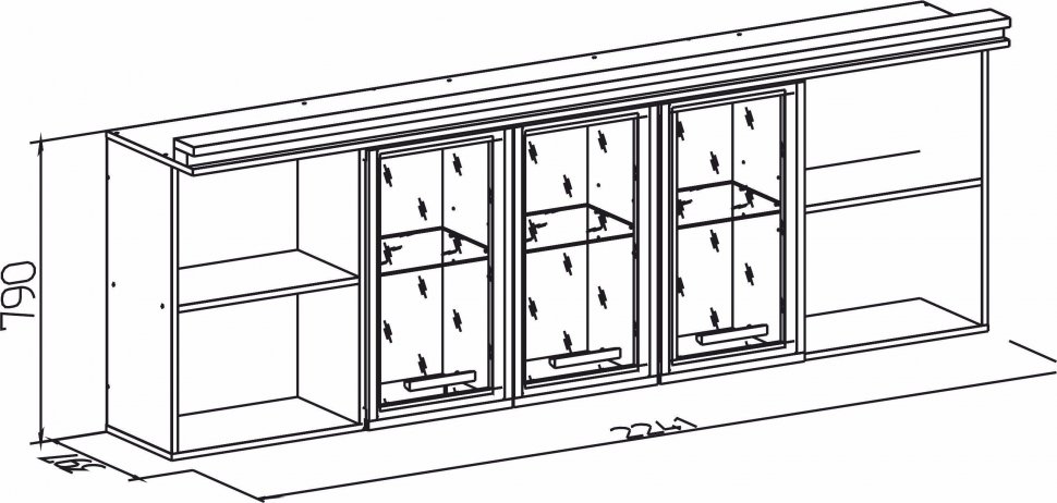 Шкаф навесной (полка) Nature 81 Глазов-мебель