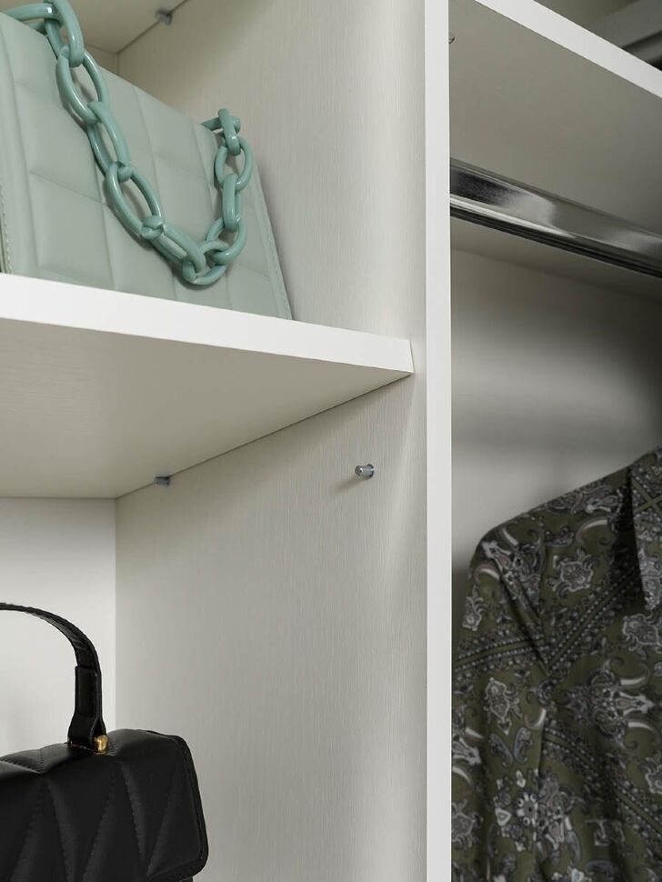 Ливерпуль Шкаф для одежды 13.124.02 Белый/Ясень ваниль