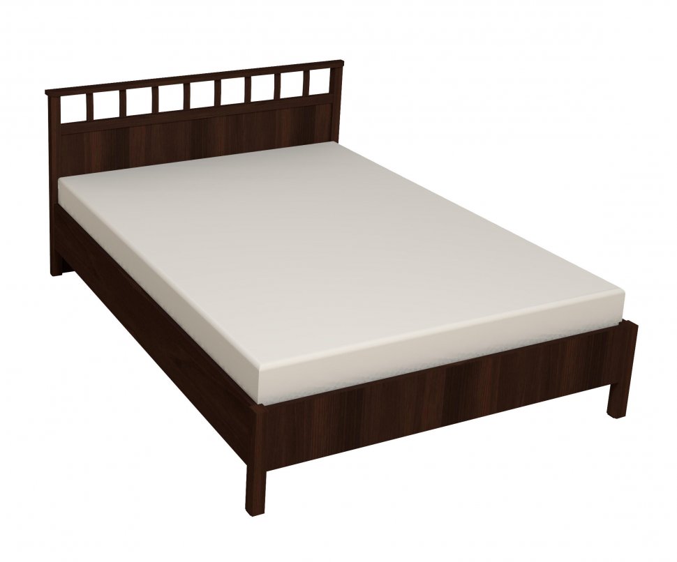 Кровать 140х200 Sherlock 48 Люкс Орех (Глазов) с основанием из дерева