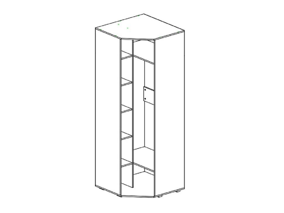 Сити 5 шкаф Белая Аляска / Черный