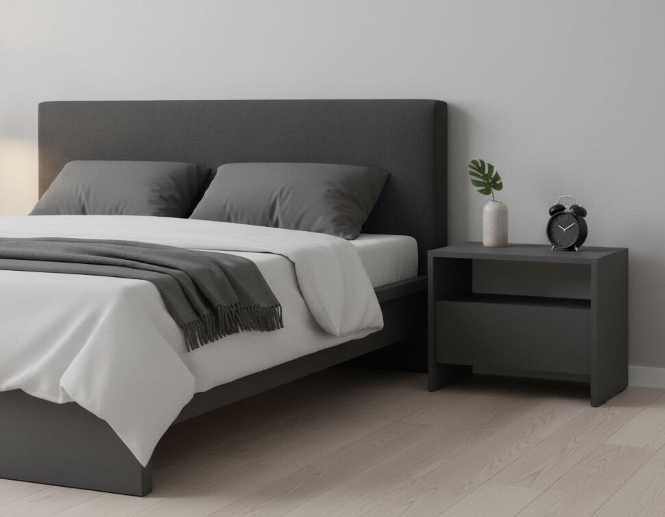 Камелия 1 тумба прикроватная (серия 2) / Графит