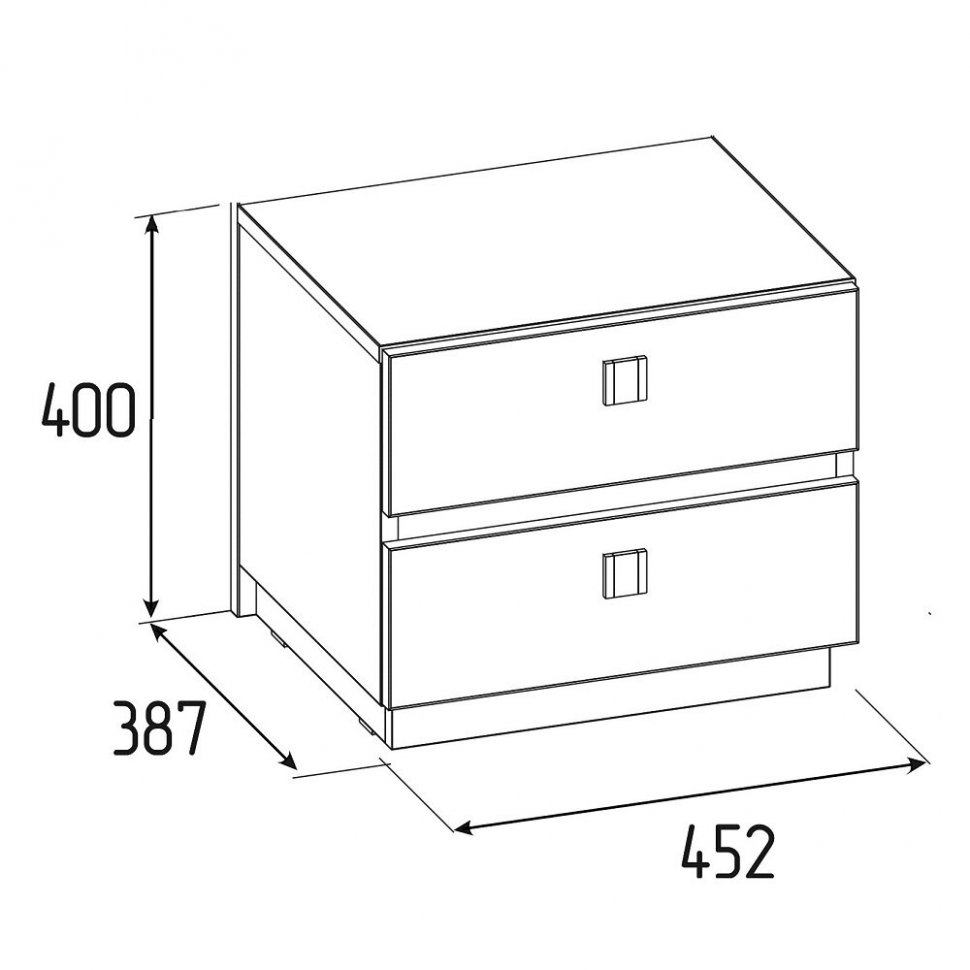 Тумба прикроватная Neo 411 (Глазов) Дуб Шавиниган