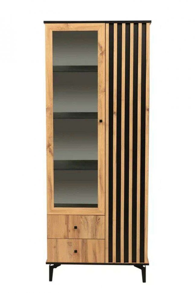 Шкаф комбинированный Либерти 51.02 (опора h150) Дуб вотан/Черный