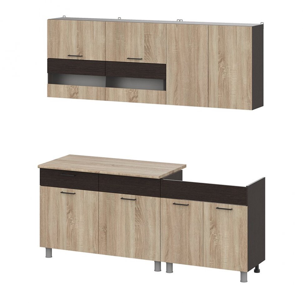 Кухня Босфор 2.0 м, Дуб венге, Дуб сонома