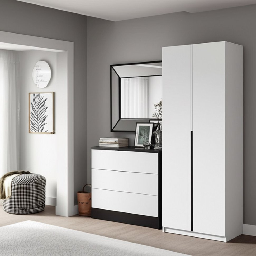 Шкаф распашной ШК 5 (800), Белый