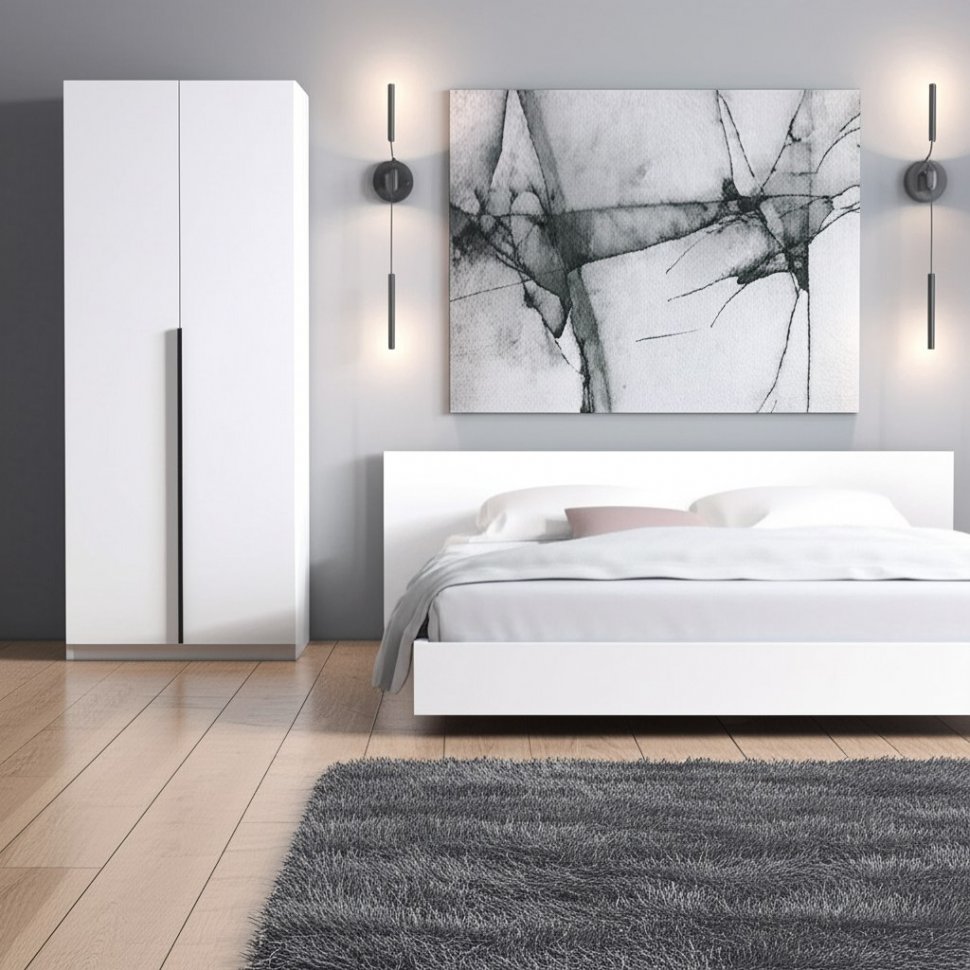 Шкаф распашной ШК 5 (800), Белый