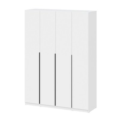 Шкаф распашной с наполнением (11 полок + 2 ящика + штанга) ШК 5 (1600), Белый