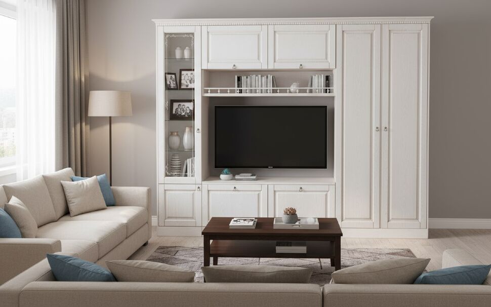 Гостиная Вероника-9 бодега светлый/ясень патина