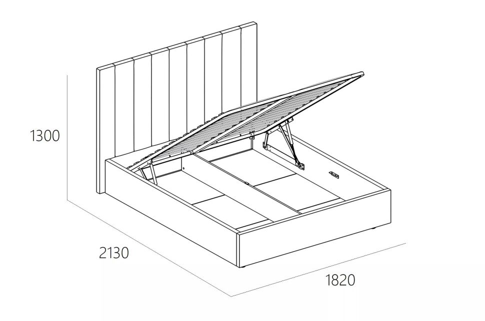 Кровать Ingrid 1600 модель 312 Анри 35