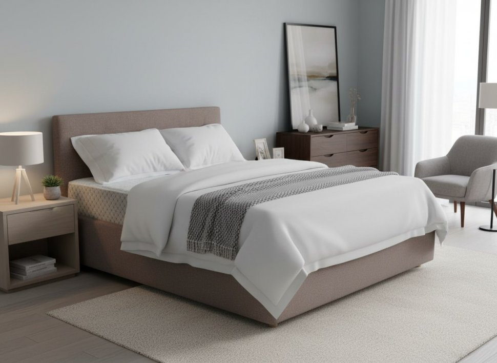 Кровать Nova 1400 с основанием / какао №8