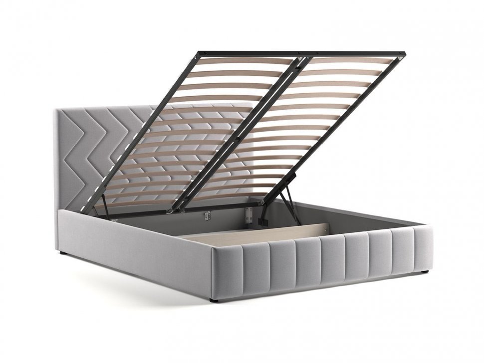 Милана кровать 160 Tenerife silver (светло-серый)