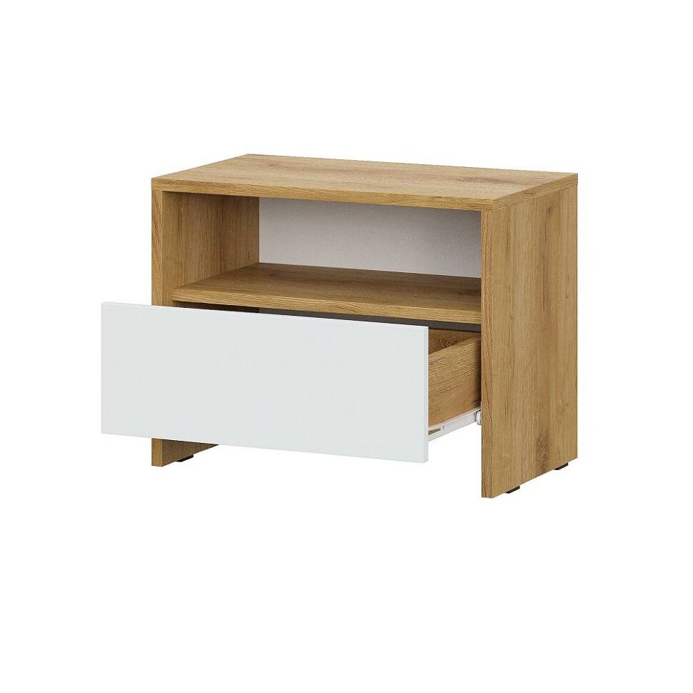 Дольче тумба прикроватная / Дуб золотой/Белый