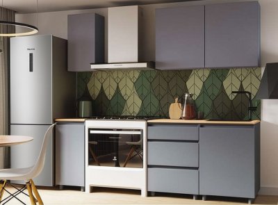 Кухня Денвер 1.6 Комплект (Графит Серый)