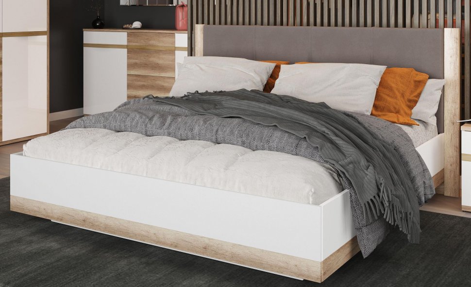 Кровать 160х200 Николь-Люкс 05 с подъемным механизмом (Арника)