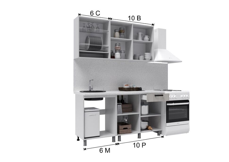 Кухня Версаль, 1,6 м Артик